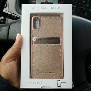 Rose gold Michael Kors Snap-On iPhone x case